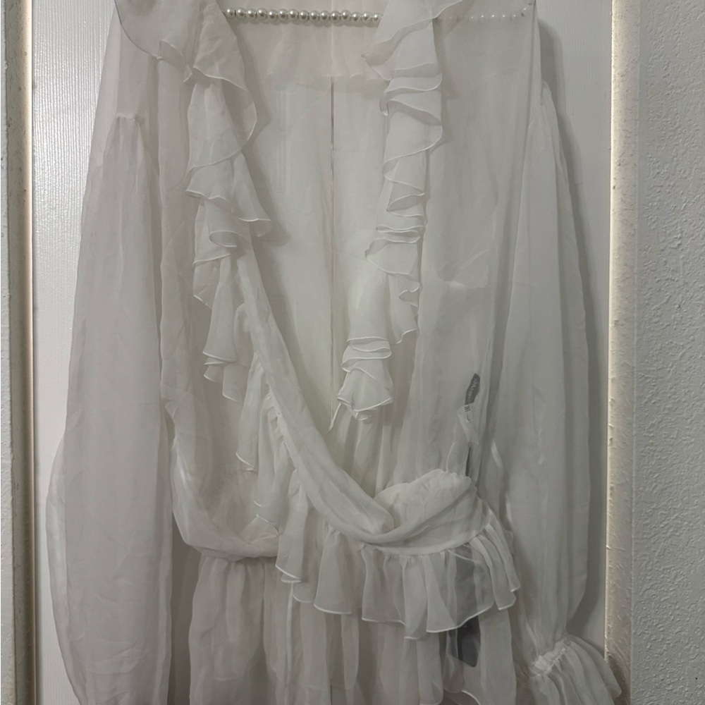 Dolce & Gabbana Sheer White Blouse